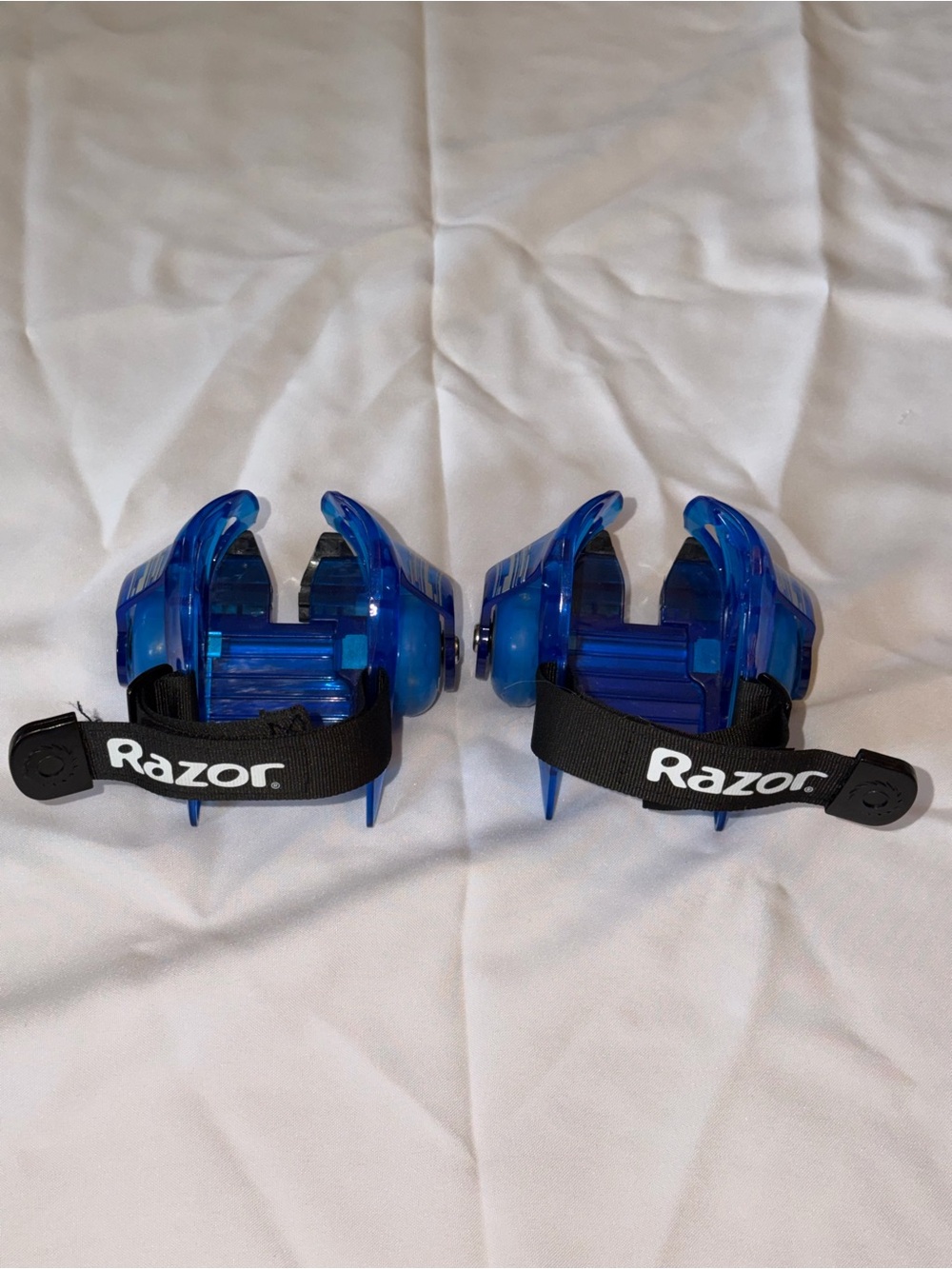 Kids Razor Blue LED Jetts DLX Heel Wheels with Black Straps